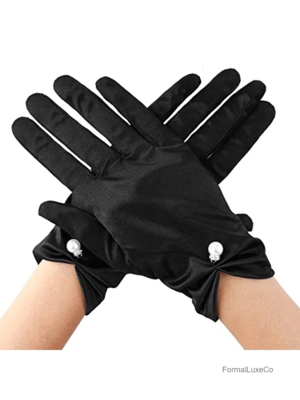 Satin Wrist Length Gloves for Women's Gown, Opera & Wedding Banquet Dress